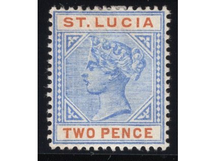 Sv. Lucie 1886, Mi. 25, x 2 d, KC SG 10 £