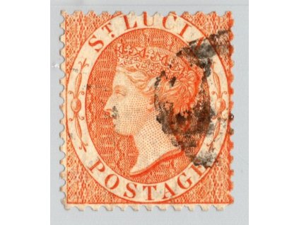 Sv. Lucie 1864, Mi. 10 A, O 1 sh