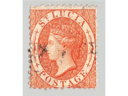 Sv. Lucie 1864, Mi. 10 A, O 1 sh