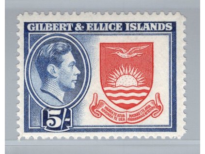 Gilbertovy ostrovy 1939, Mi. 49, x 5 sh, koncovka