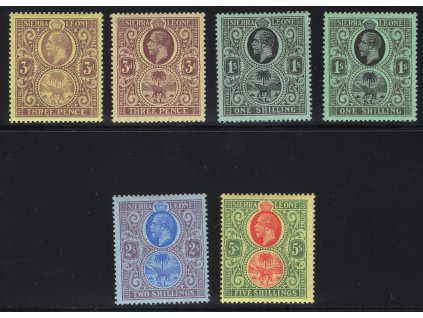 Sierra Leone 1912, Mi. 92-95 x+y, x 3 d - 5 sh