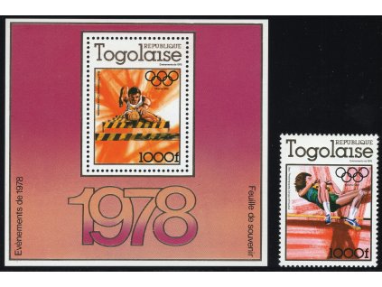 Togo 1978, Mi. 1278 + Bl. 126, xx Olympijské hry