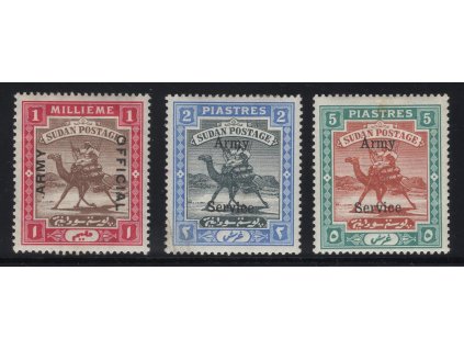 Sudán Vojenské 1906, Mi. M 3-5, x, dv-sleva!