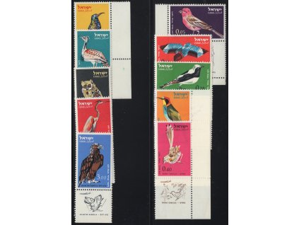 Izrael 1963, Mi. 270-9 (č. 271 - nepočítáno/zdarma), xx Ptáci