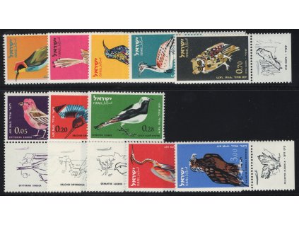 Izrael 1963, Mi. 270-9, xx Ptáci