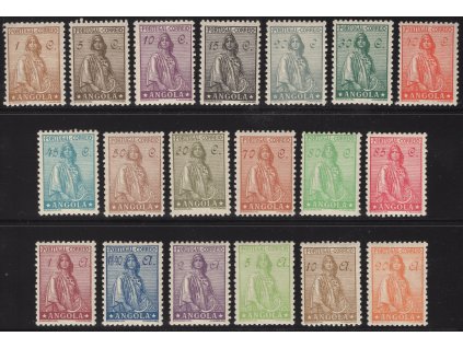 Angola 1932, Mi. 233-51 (bez 2 dodatkových), xx Ceres, svěží!