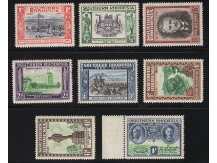 Rhodesie - Jižní 1940, Mi. 55-62, xx 1/2 d - 1 sh 50. výročí