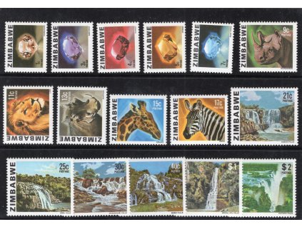 Zimbabwe 1980/3, Mi. 227-41 + 271, xx výplatní