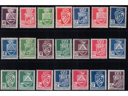 Alžírsko 1942/5, Mi. 180-93 I+II, xx Znaky, č. 183 I vada - zdarma