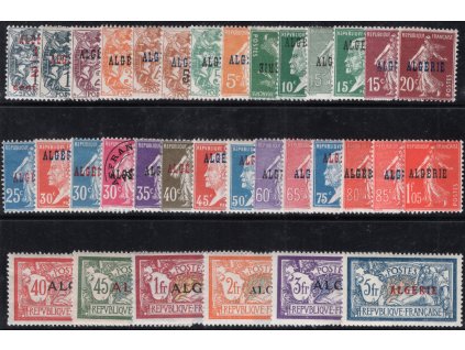 Alžírsko 1924/6, Mi. 1-33, x přetisk, levné hodnoty zdarma!