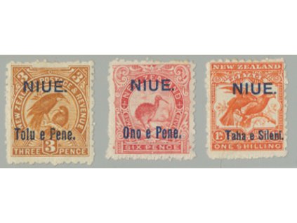 Niue 1903, Mi. 8-10, x Ptáci