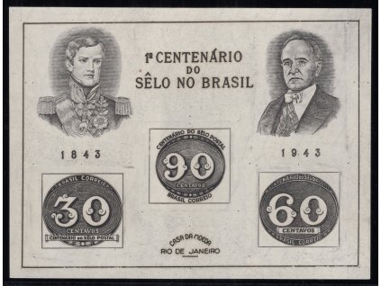Brazílie 1943, Mi. Bl. 6, (x) aršík 100. let