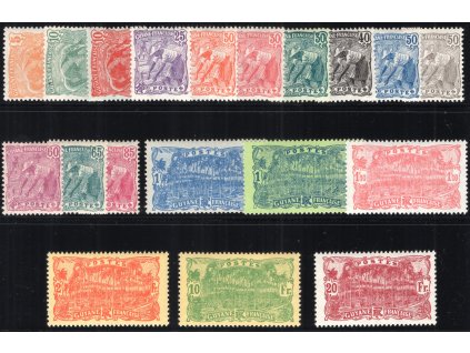 Francouzká Guyana 1922, Mi. 88-93, x 1-20 Fr. výplatní, ostatní zdarma