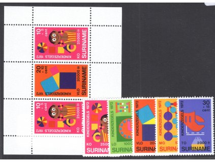 Surinam 1972, Mi. 638-42 + Bl. 12, xx Dětem