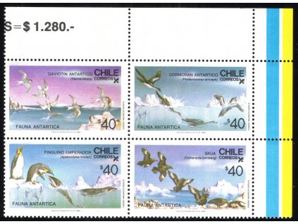 Chile 1986, Mi. 1139-42, xx Ptáci