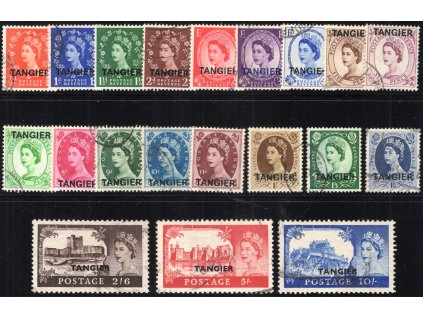 Velká Británie - Tanger 1952-5, Mi. 59-75 + 80-2, O výplatní, kc SG 95 £