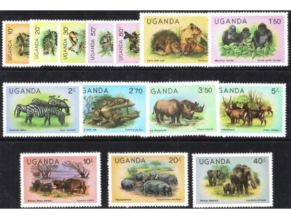 Uganda 1979, Mi. 258-71, xx Zvířata
