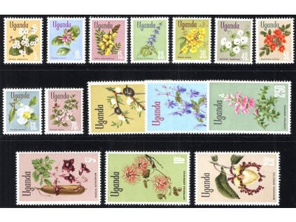 Uganda 1969, Mi. 105-19, xx Květiny
