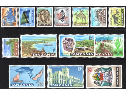 Tanzanie 1965, Mi. 5-18, xx výplatní, výrobní dvl - sleva!