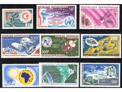 Středoafrická republika 1964-72, xx sestava Kosmos, 9 ks