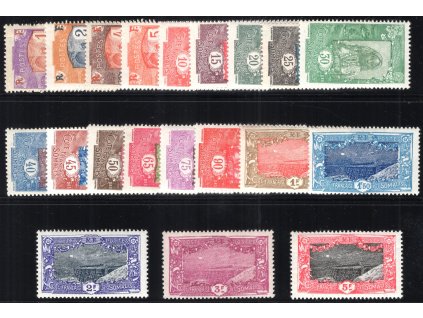 Somálsko (Francouzské) 1915, Mi. 118-20 (koncovky), xx 2-5 F výplatní, ostatní zdarma