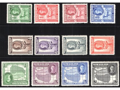 Britské Somálsko 1942, Mi. 89-100, xx/x výplatní (jen č. 97 x!)