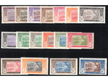 Pobřeží slonoviny 1913, Mi. 54-7 (koncovky), xx 75 c - 5 F výplatní, ostatní zdarma