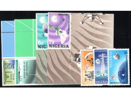 Nigérie 1963-5, Mi. 134-5 + 164-8, xx Kosmos