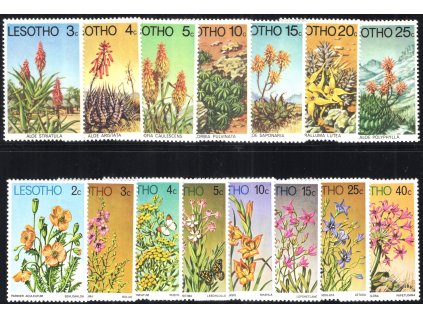 Lesotho 1977-8, Mi. 221-7 + 246-53, xx Květiny
