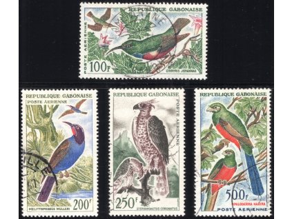 Gabon 1963/4, Mi. 187-9 + 207, O Ptáci