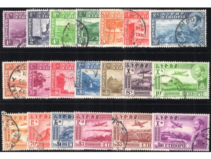 Etiopie 1947, Mi. 258-60, O 3-10 $, koncovky, ostatní zdarma