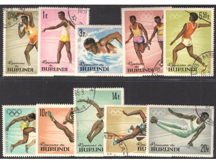 Burundi 1964, Mi. 125-34, O Olympijské hry