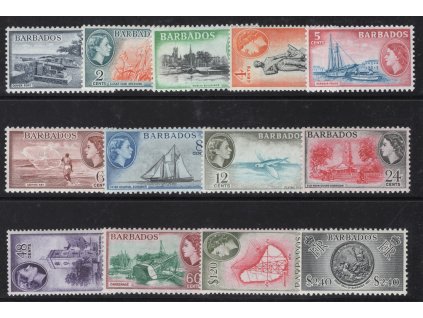 Barbados 1953, Mi. 203-15, xx výplatní