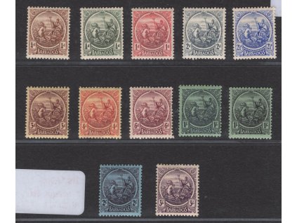 Barbados 1921, Mi. 122-33, x Kolonie