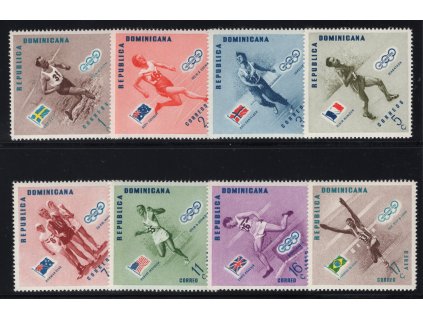 Dominikánská republika 1957, Mi. 585-92, xx Olympijské hry