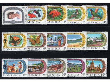 Dominika 1969, Mi. 270-3 + 279-80, xx 3-6 a 30-38 c, ostatní zdarma