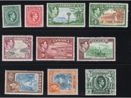 Jamajka 1938, Mi. 131-4, xx 1-10 s, ostatní zdarma