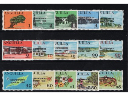 Anguilla 1969, Mi. 53-67, xx Nezávislost