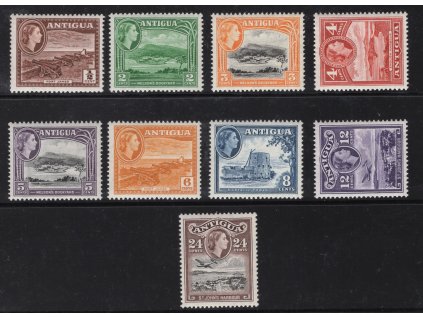 Antigua 1963, Mi. 130, 132-9, xx výplatní, bez 1 c