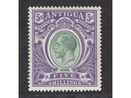 Antigua 1913, Mi. 34, x 5 s, vl - sleva!