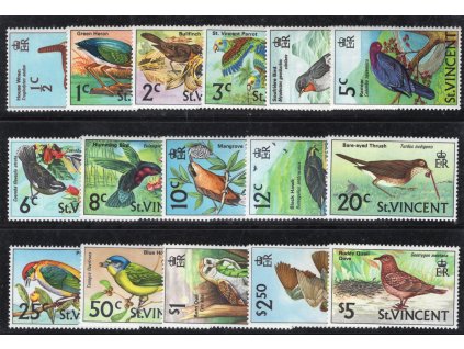 Svatý Vincent 1970, Mi. 258-73, xx Ptáci