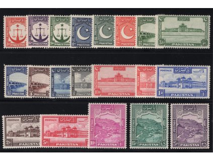 Pákistán 1948, Mi. 24-43, xx Krajinky