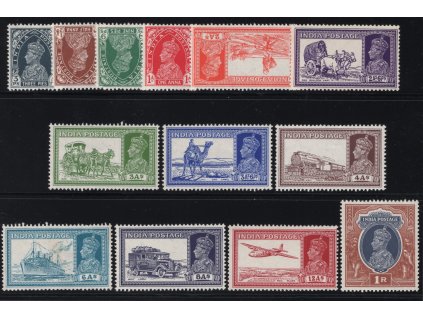 Indie 1937, Mi. 151-8, xx 2,6 A - 1 R, ostatní zdarma!