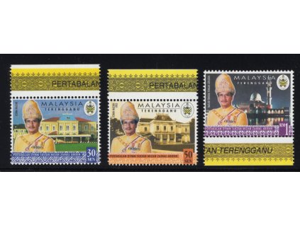 Malajsie - Trengganu 1999, Mi. 128C + 129A + 130, xx Sultán, dražší varianty zoubkování