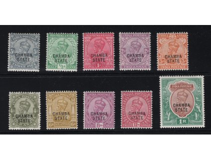 Indie - Chamba 1913, Mi. 33-42, x, dv - sleva