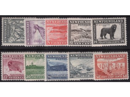 Kanada - Newfoundland 1941, Mi. 178-> (komplet 10 ks), xx výplatní - dotisk