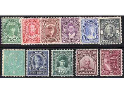 Kanada - Newfoundland 1911, Mi. 85-95, x/xx Korunovace, 8 c obtisk!