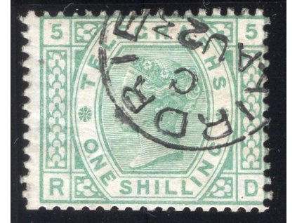 Velká Británie Telegrafní 1876, Mi. T5, O 1 s, TD 5
