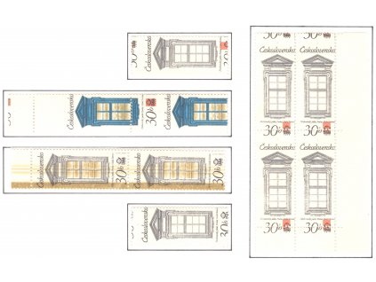 ČSR II 1977, Pof. 2241 (sestava 10 ks), xx 30 h Okna - výrobní vady, KC min. 3.000 Kč