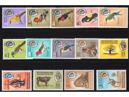 Bečuánsko 1961, Mi. 155-68, xx výplatní, 12,5 c sleva!